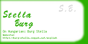 stella burg business card